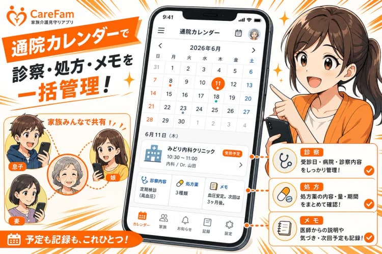 CareFam（家族介護見守りアプリ） の画面 5