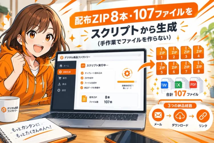 デジタル商品ファクトリー — 書類テンプレートのダウンロード販売 の画面 1
