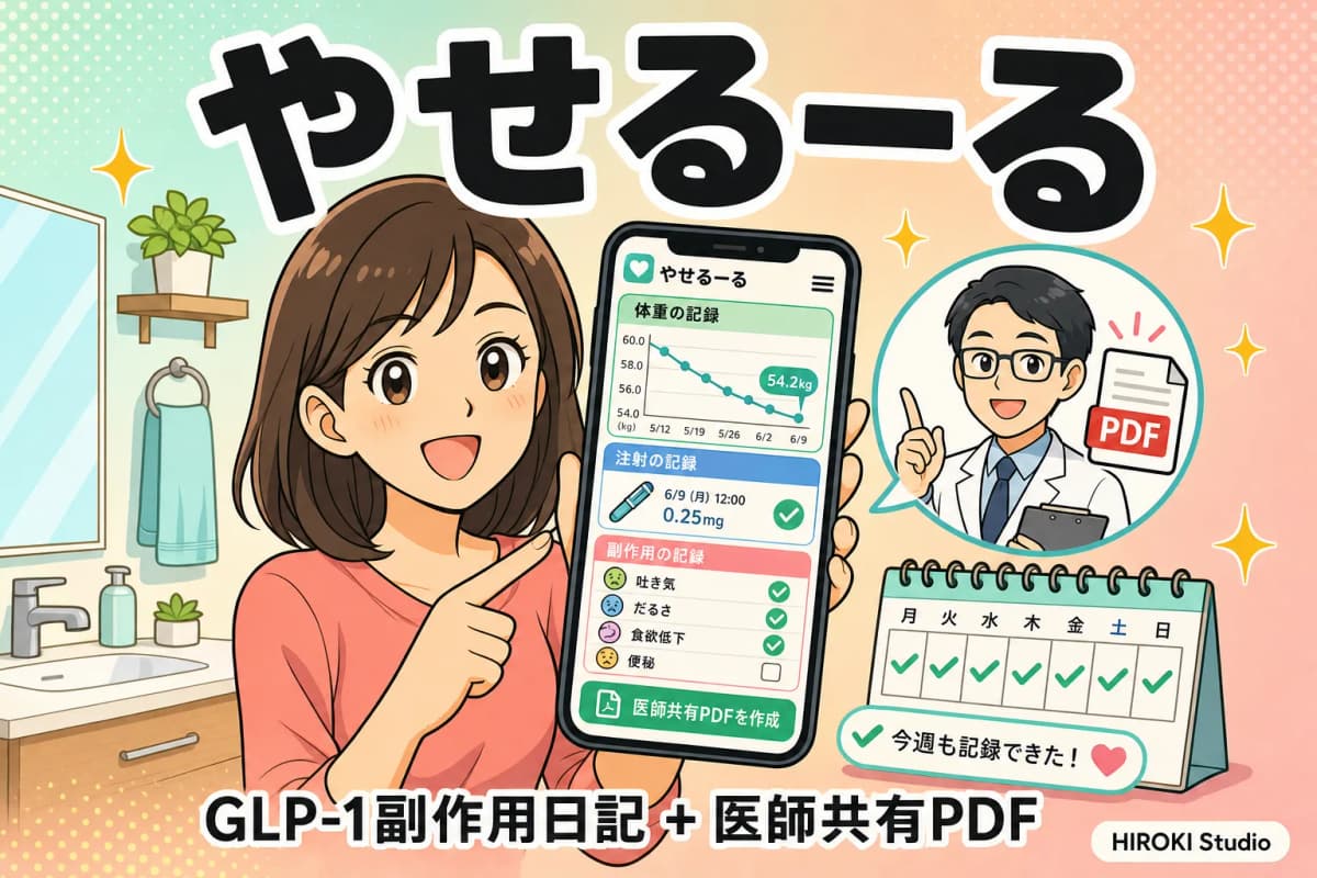 やせるーる（iOSアプリ）の紹介イラスト