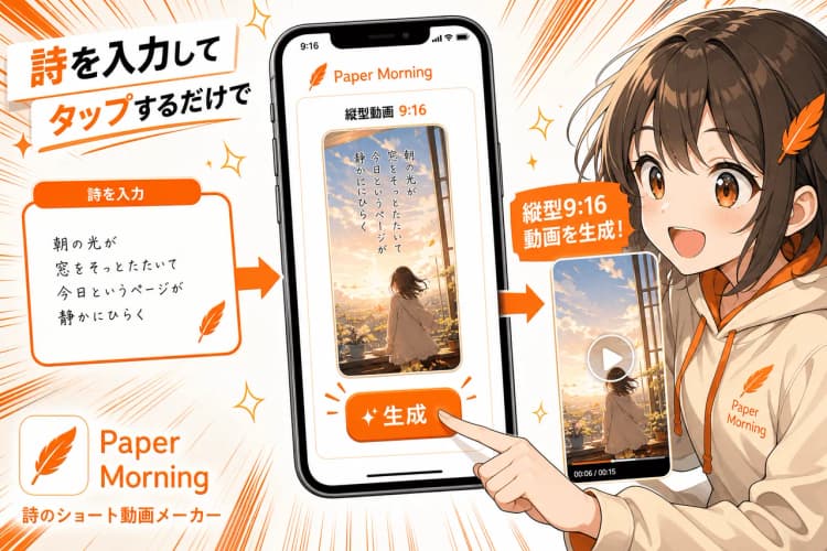 Paper Morning（詩のショート動画メーカー） の画面 7