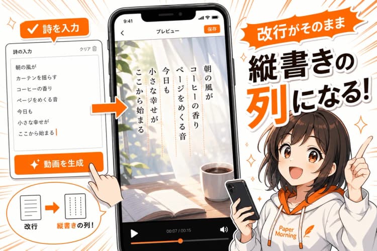 Paper Morning（詩のショート動画メーカー） の画面 8
