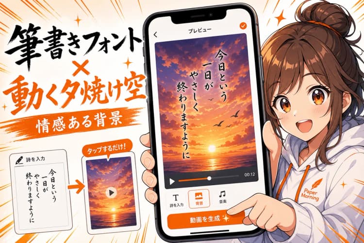Paper Morning（詩のショート動画メーカー） の画面 9