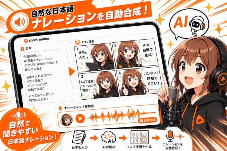 short-maker（AI漫画＆ナレーションスタジオ） の画面 8