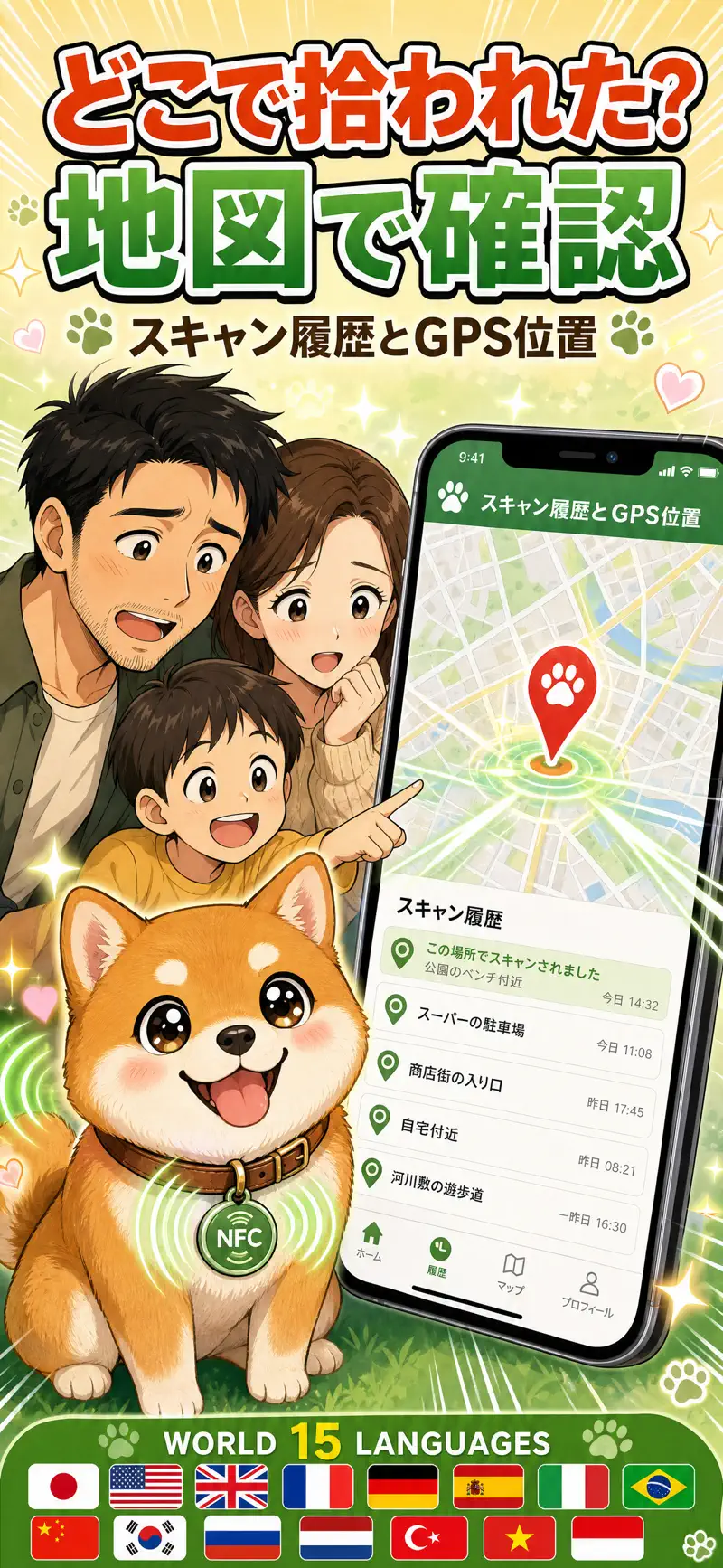 NFCドッグタグ — 迷子犬を最速で家族にの画面 3枚目