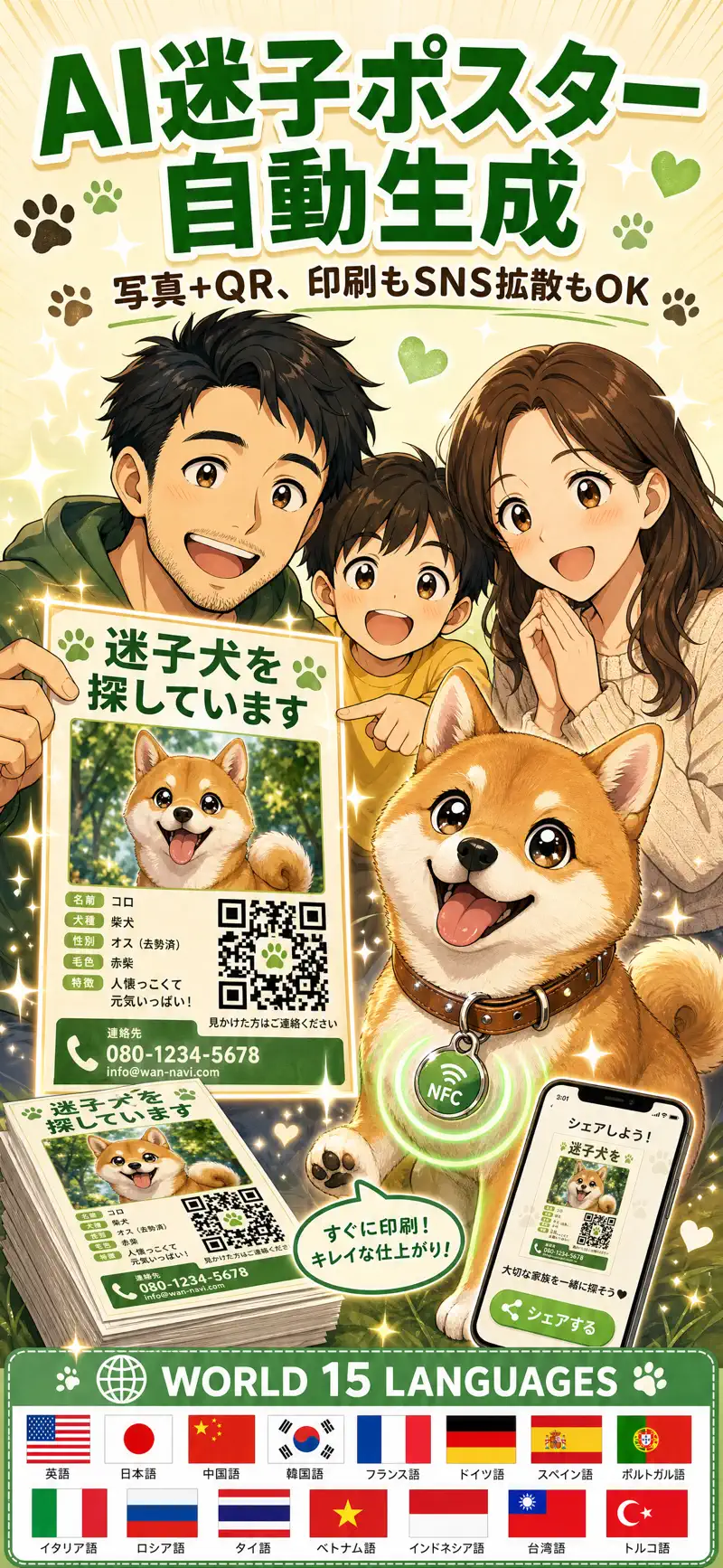 NFCドッグタグ — 迷子犬を最速で家族にの画面 5枚目