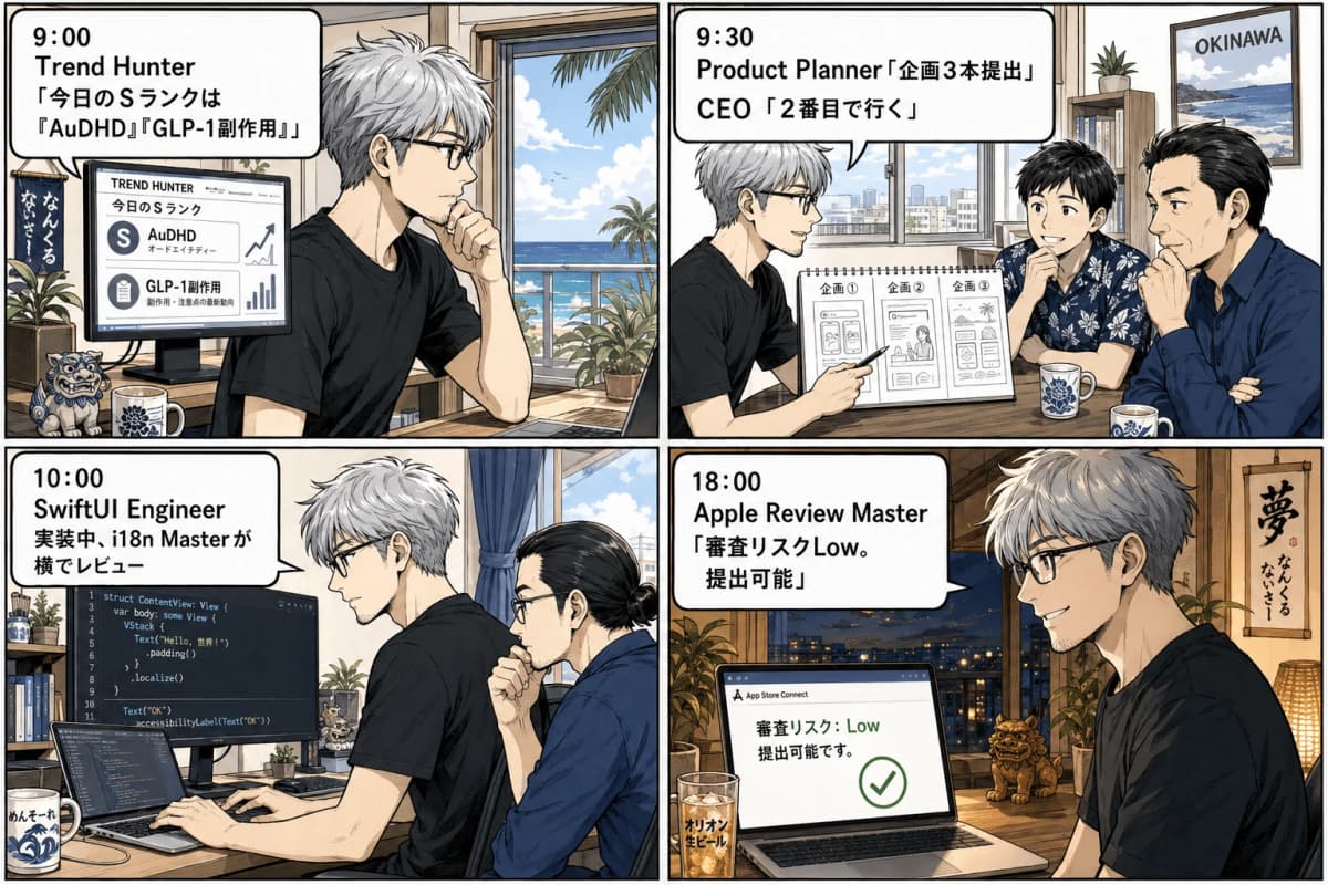22人のAIが朝9時に集合する瞬間