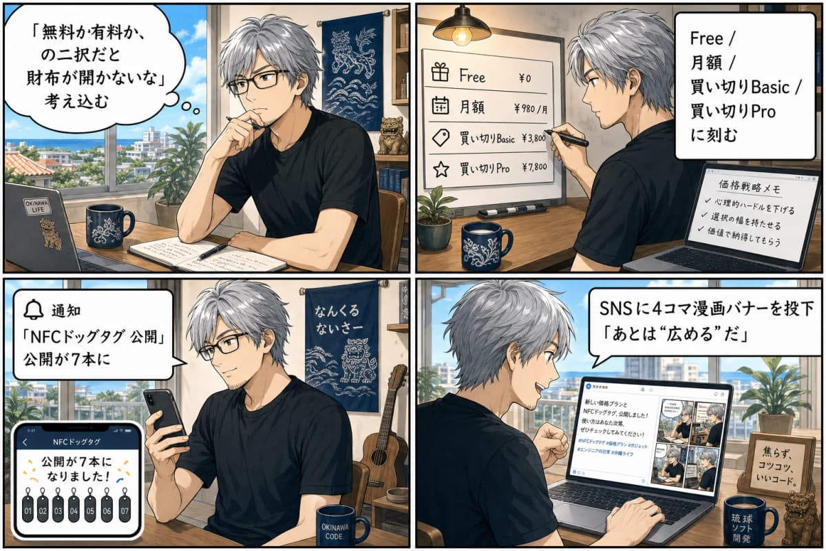 無料と有料の二択をやめて、財布が開く場所を4つに刻んだ