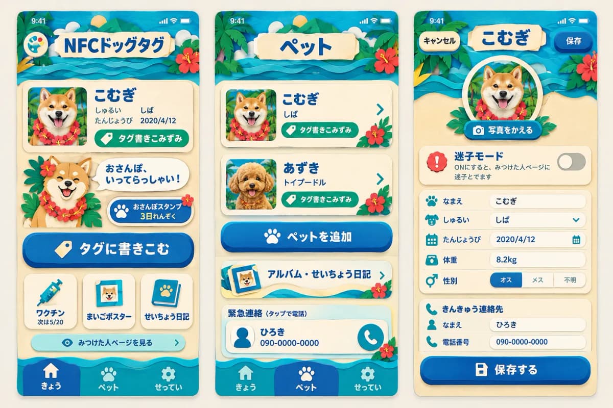 ③ 切り絵の島