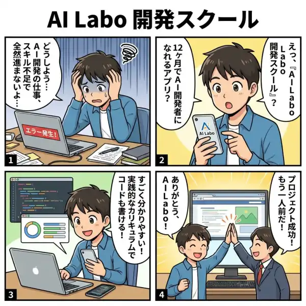 AI Labo - AI駆動開発スクールの4コマ漫画