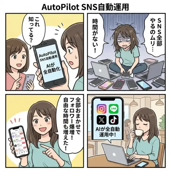 AutoPilot - SNS自動運用AIの4コマ漫画