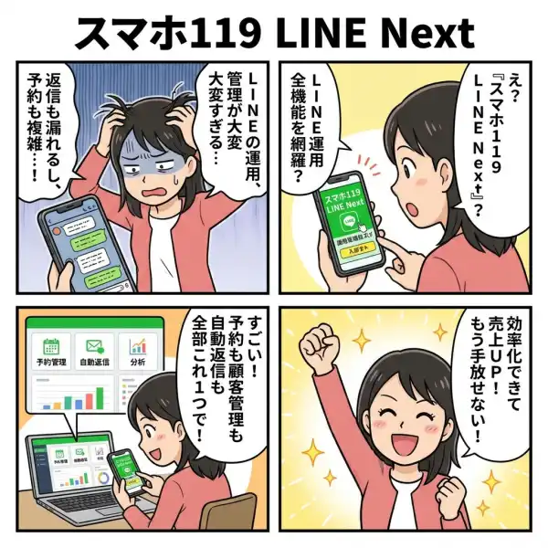 スマホ119 / LINE Nextの4コマ漫画