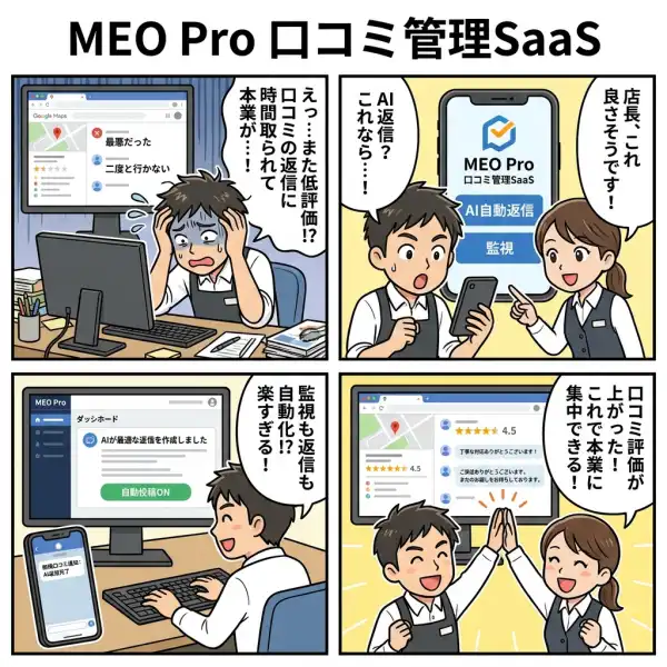 MEO Proの4コマ漫画