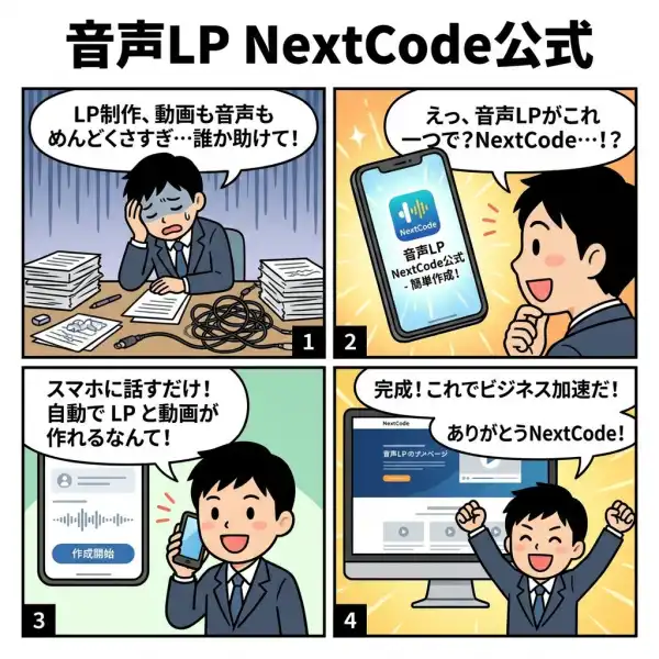 音声LP(NextCode公式)の4コマ漫画
