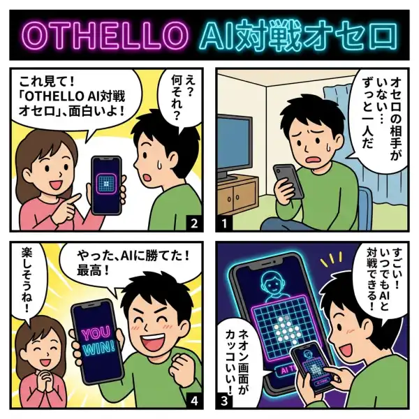 OTHELLO - AI対戦オセロの4コマ漫画