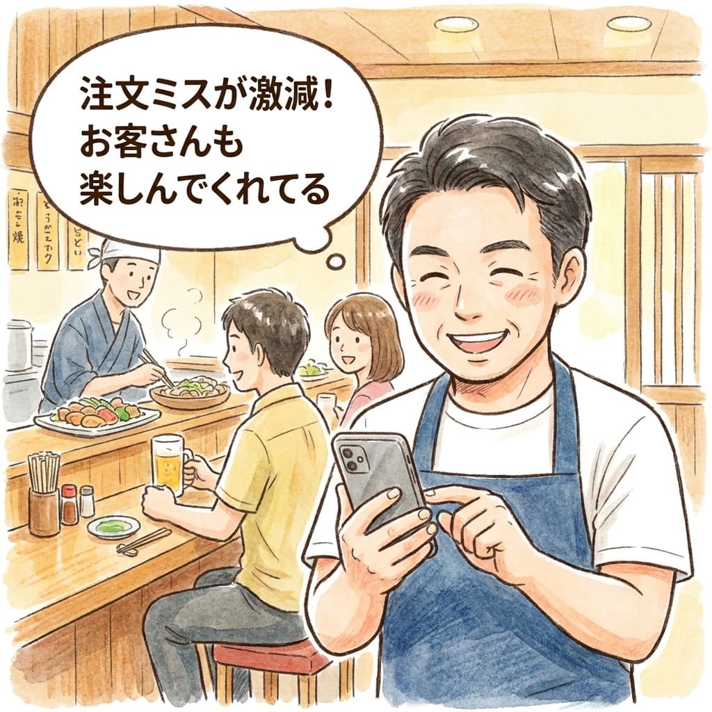 注文ミスが激減!居酒屋オーナーが語るメニューアプリ導入効果