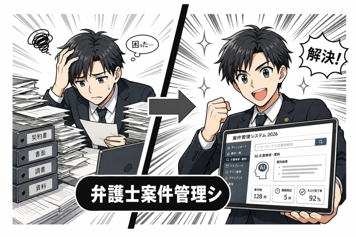 弁護士案件管理システム 2026の画面