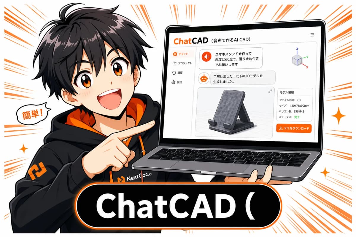 ChatCAD(音声で作るAI CAD)のサムネイル