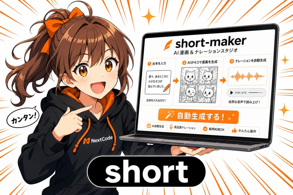 short-maker(AI漫画&ナレーションスタジオ)のサムネイル