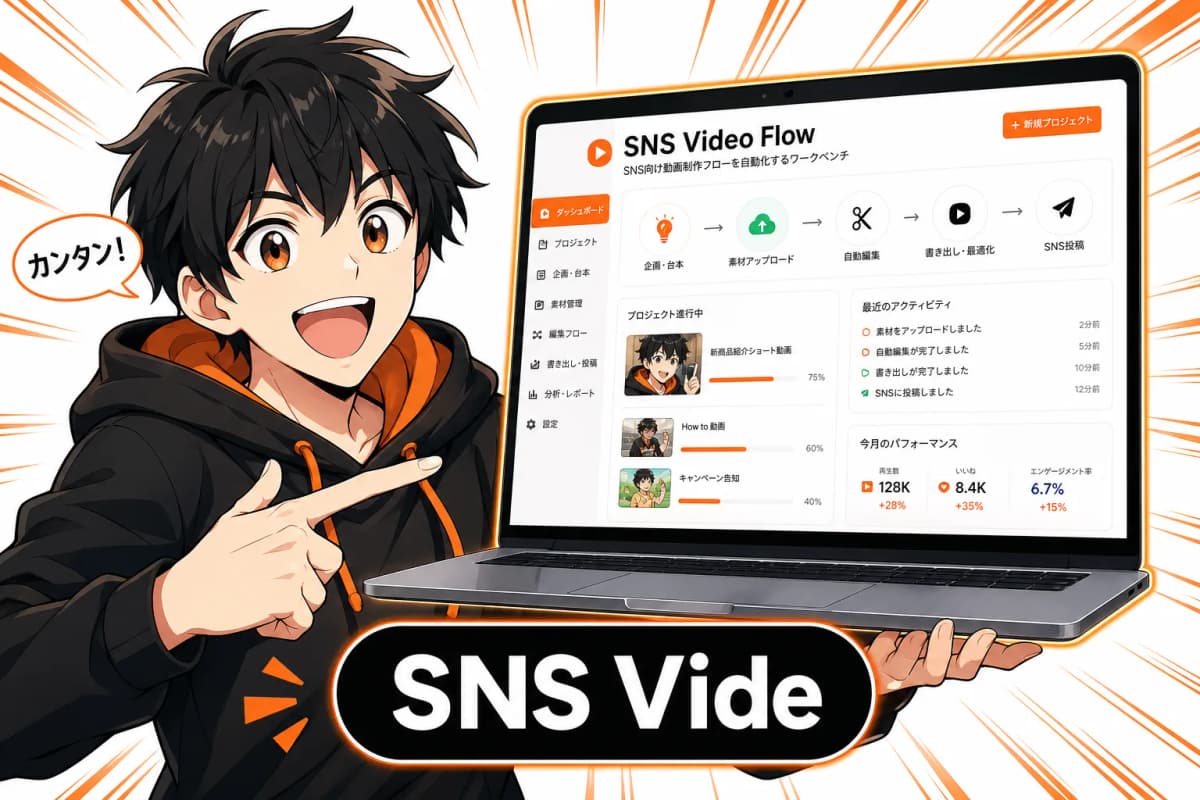 SNS Video Flowの画面