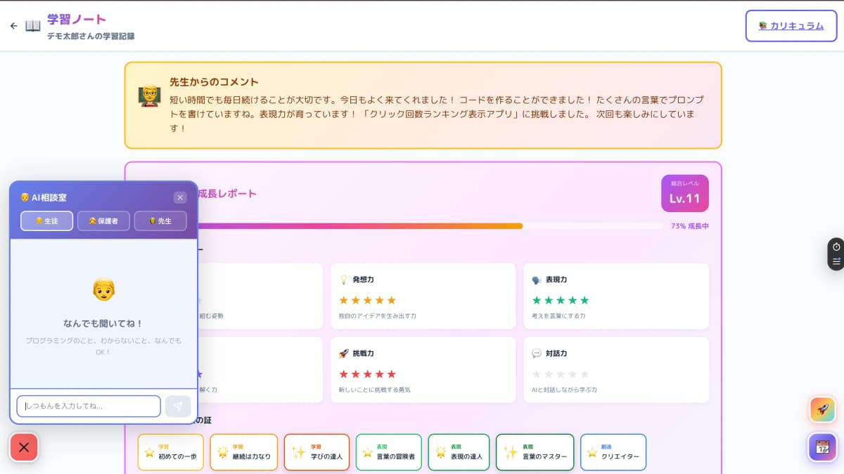 進捗ダッシュボードと月次レポートで成長を可視化