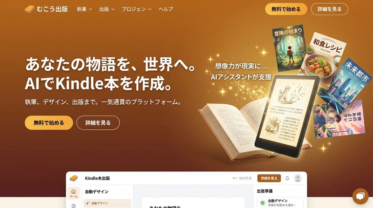 Kindle本制作プラットフォーム の画面 1