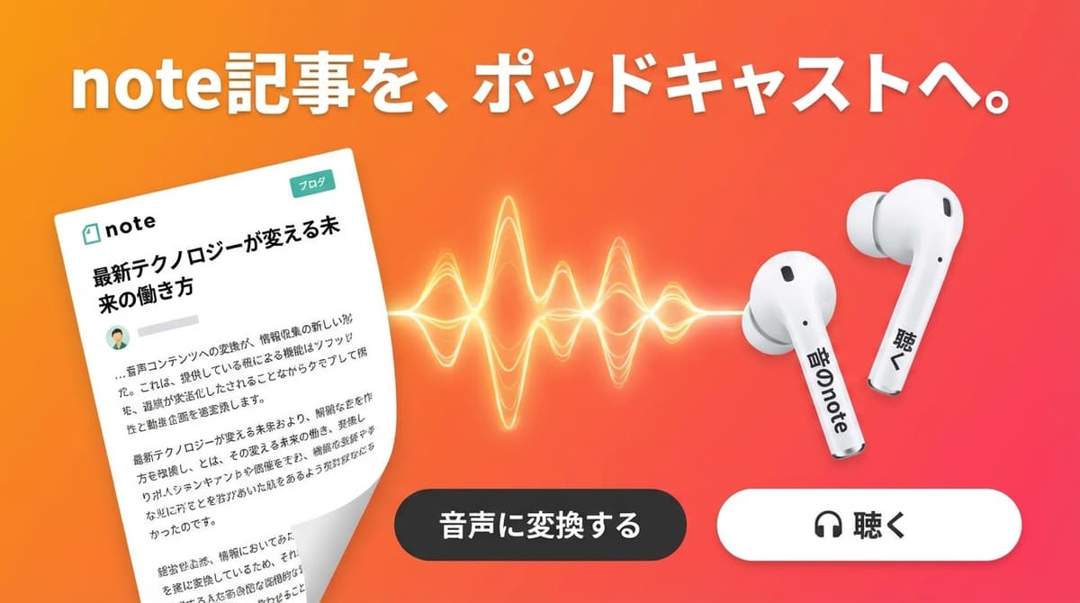 Note to Podcast - AI記事音声化 の画面 1