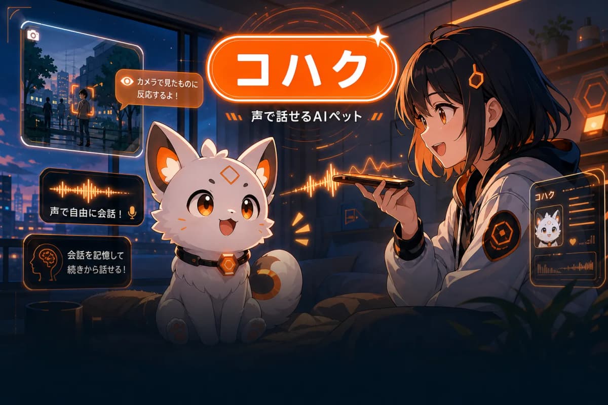 コハク(声で話せるAIペット) の画面 1