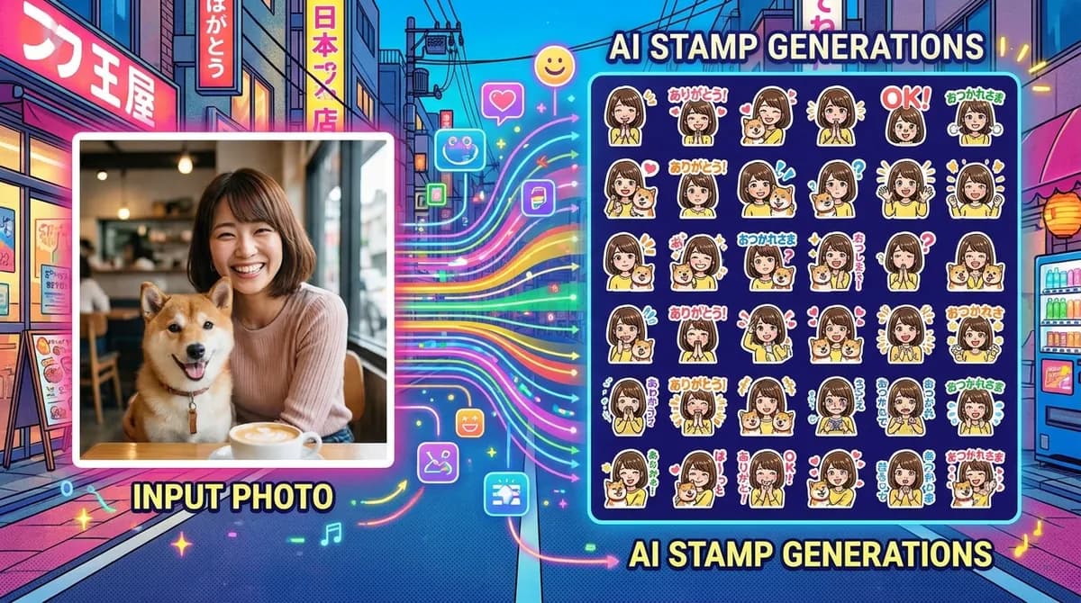 写真1枚から最大40枚自動生成