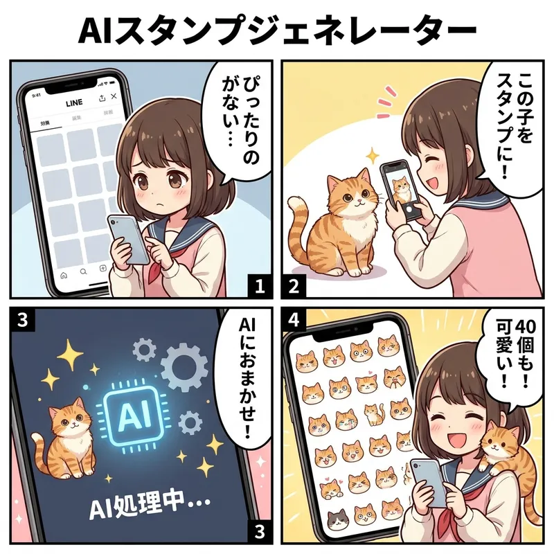 LINEスタンプジェネレーター v2 の画面 2