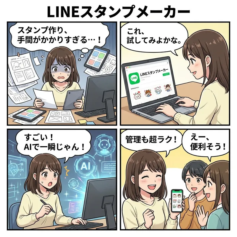 LINEスタンプメーカー の画面 2