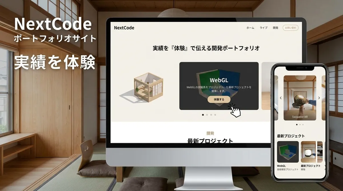実績を「体験」で伝える開発ポートフォリオ