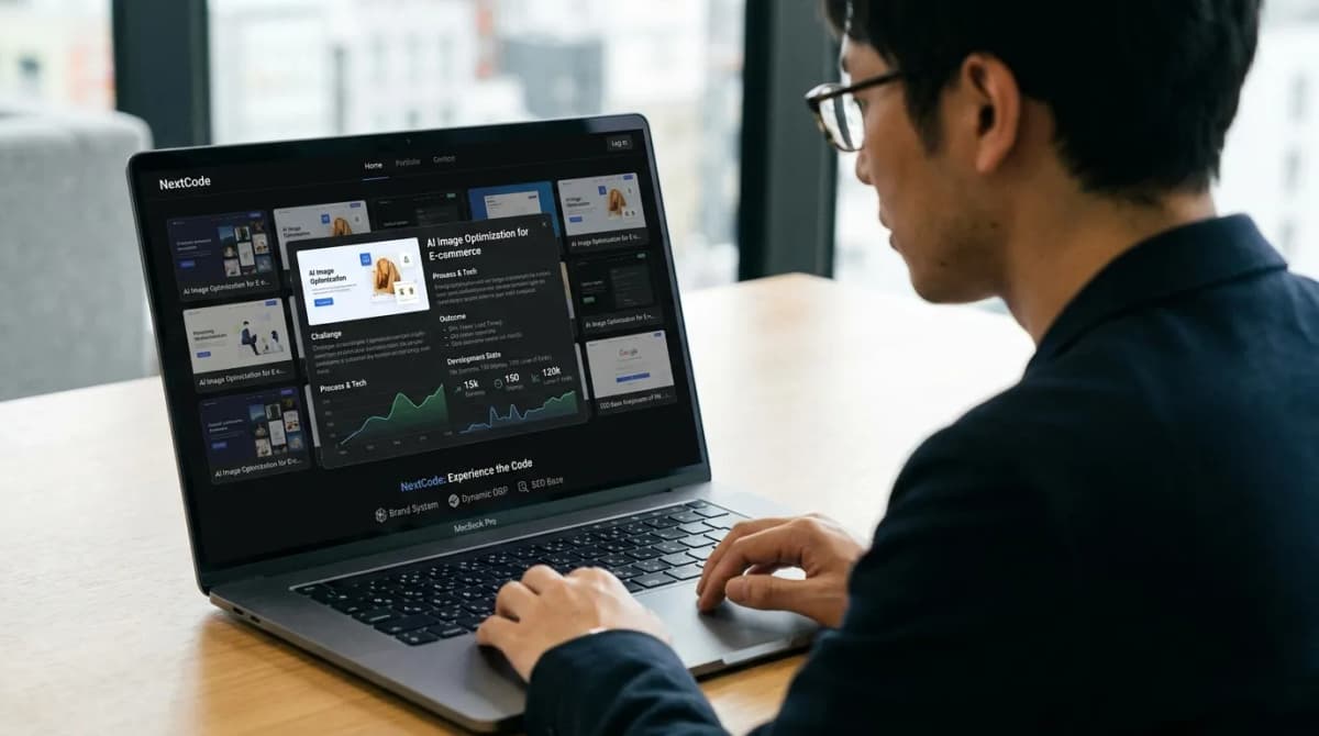 NextCode ポートフォリオサイト の画面 1