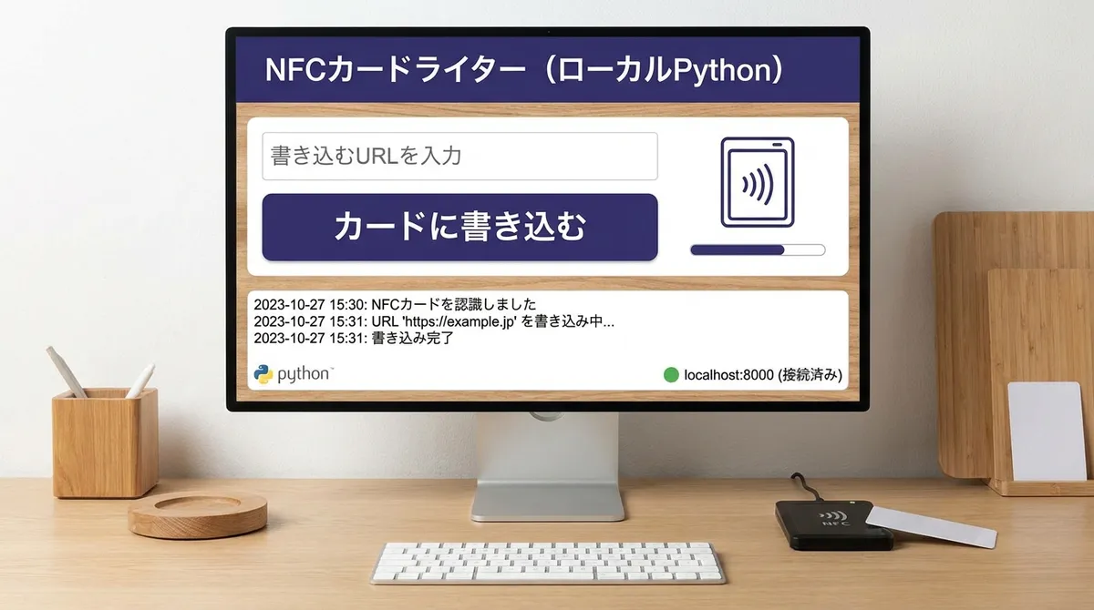 NFCカードへURL書き込みを効率化するローカルアプリ