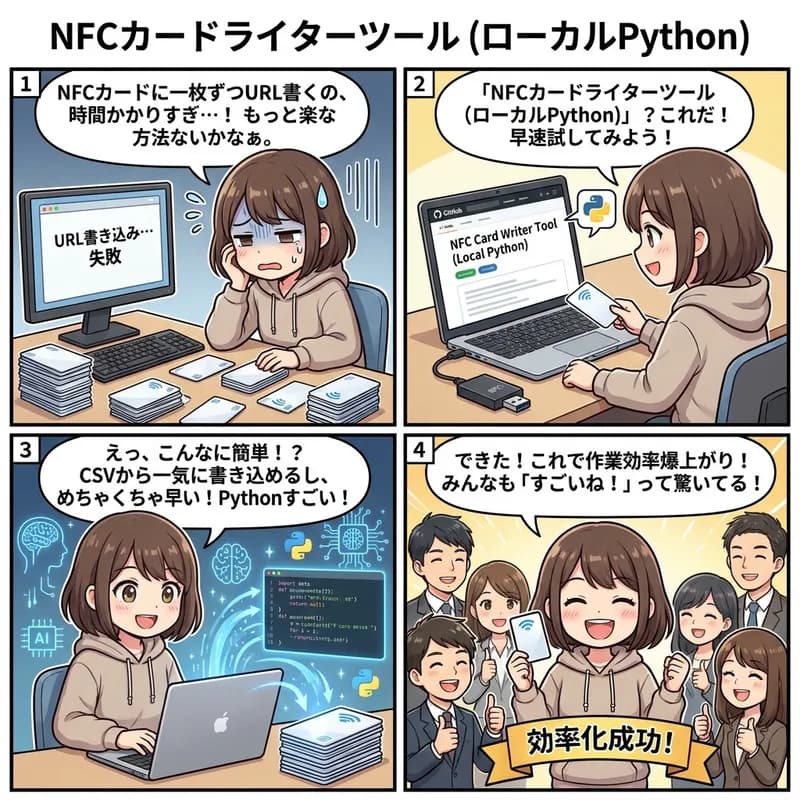 NFCカードライターツール(ローカルPython) の画面 2