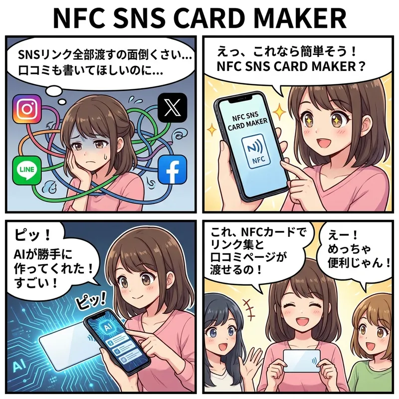 NFC SNS CARD MAKER の画面 2