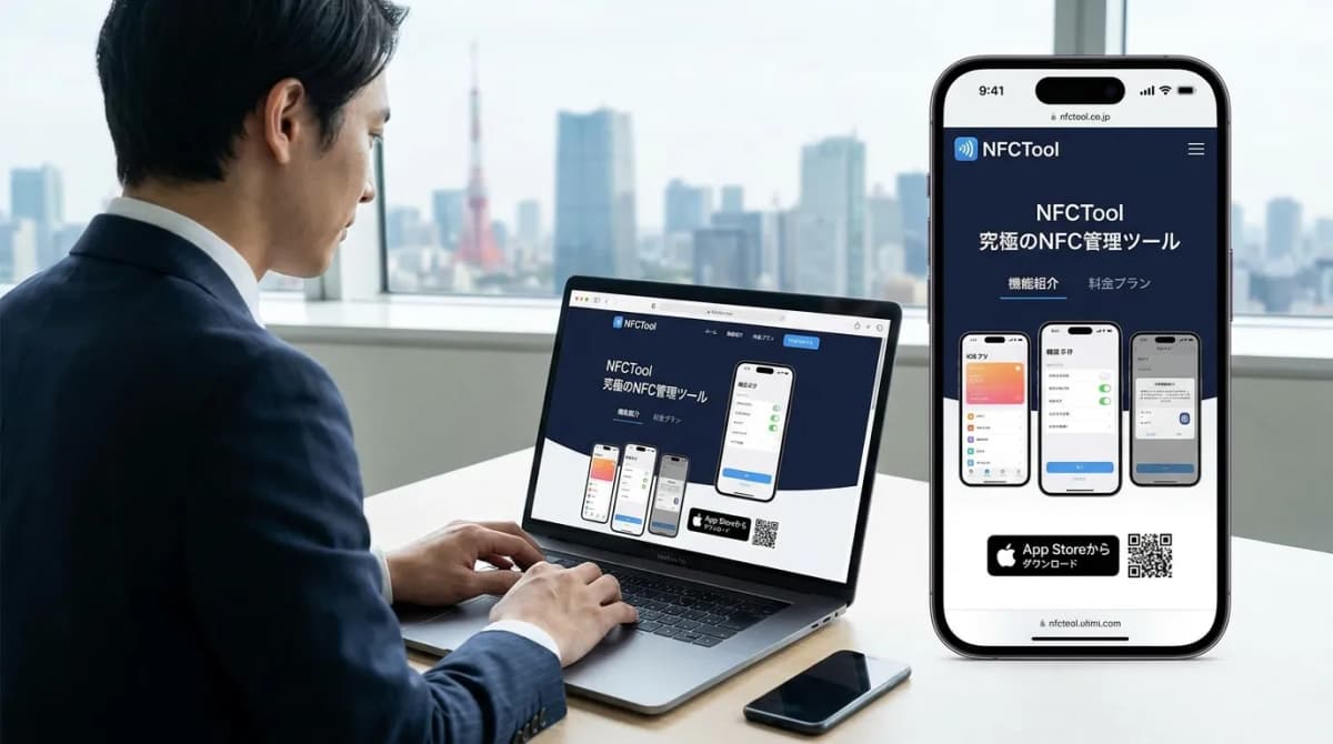 NFCTool 公式LP の画面 1