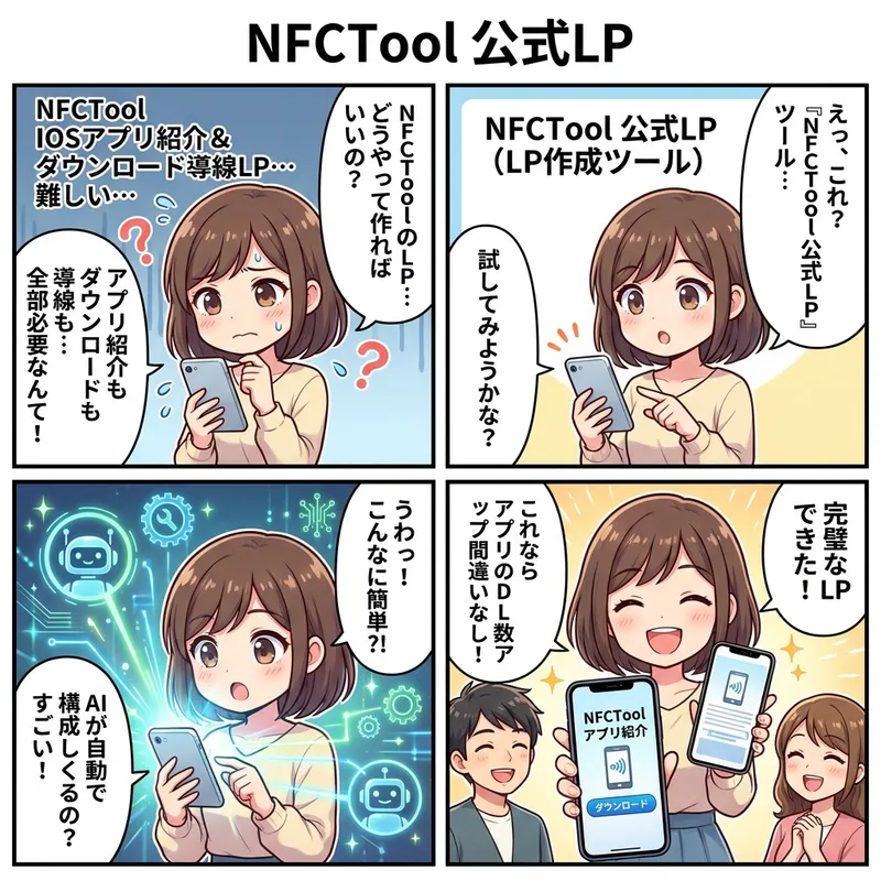 NFCTool 公式LP の画面 2