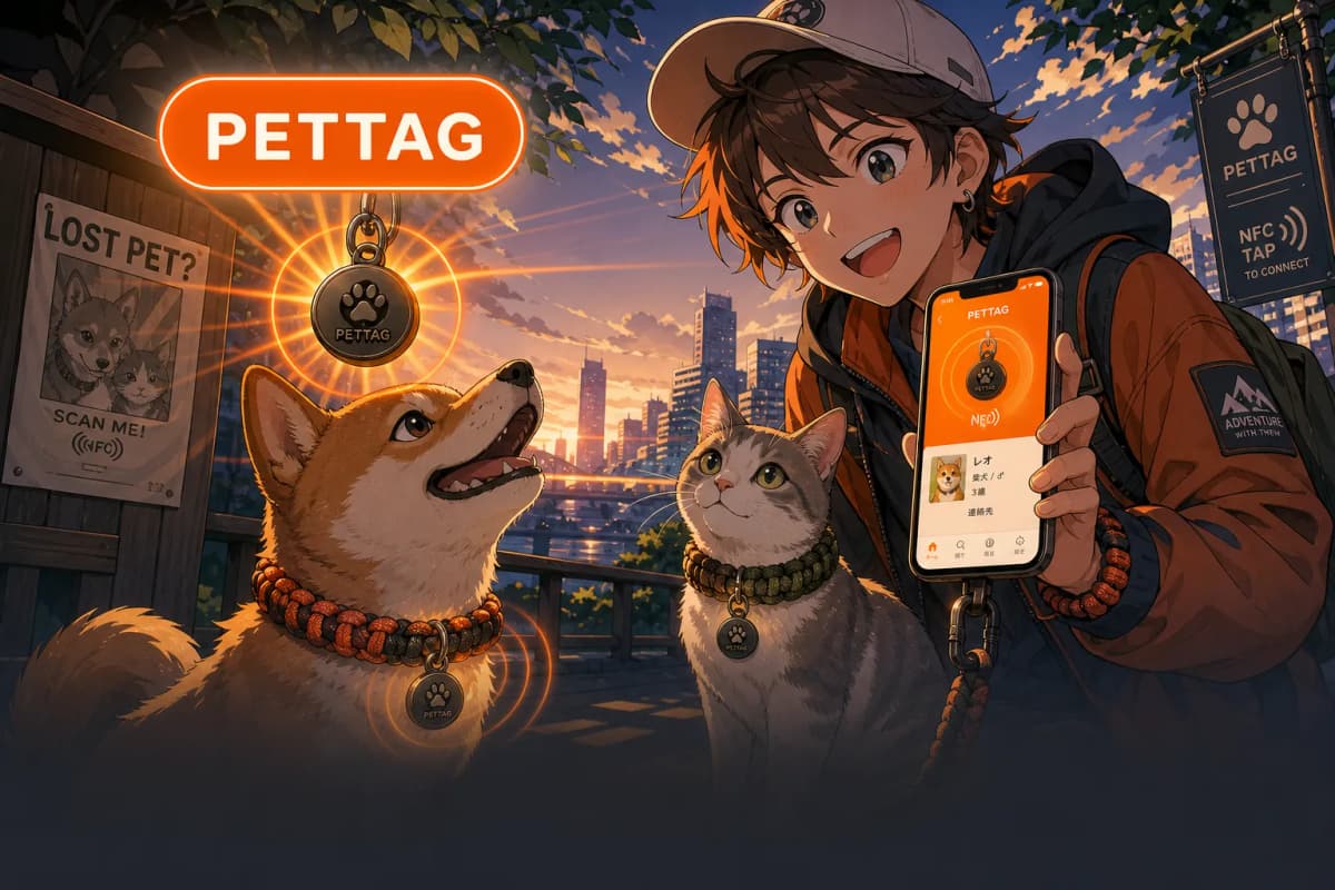 PETTAG(NFC迷子札・取扱店募集LP) の画面 1