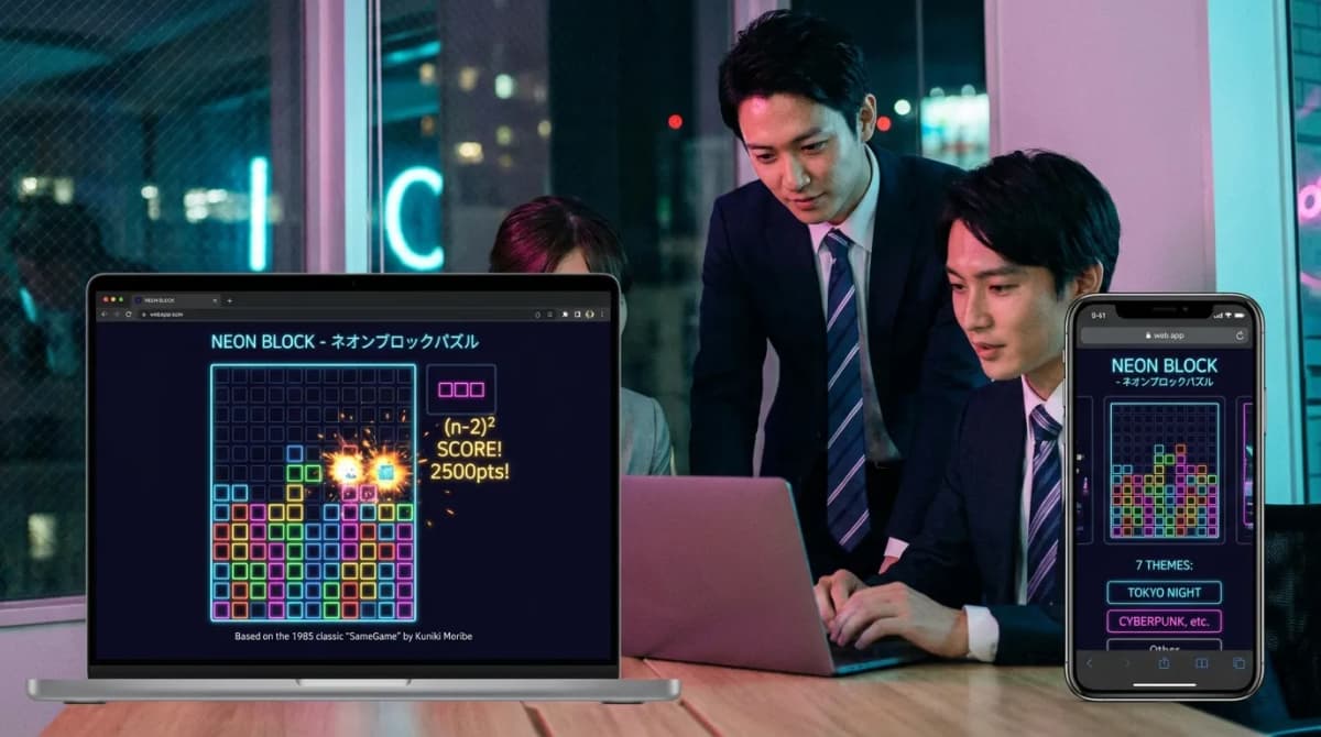NEON BLOCK - ネオンブロックパズル の画面 1