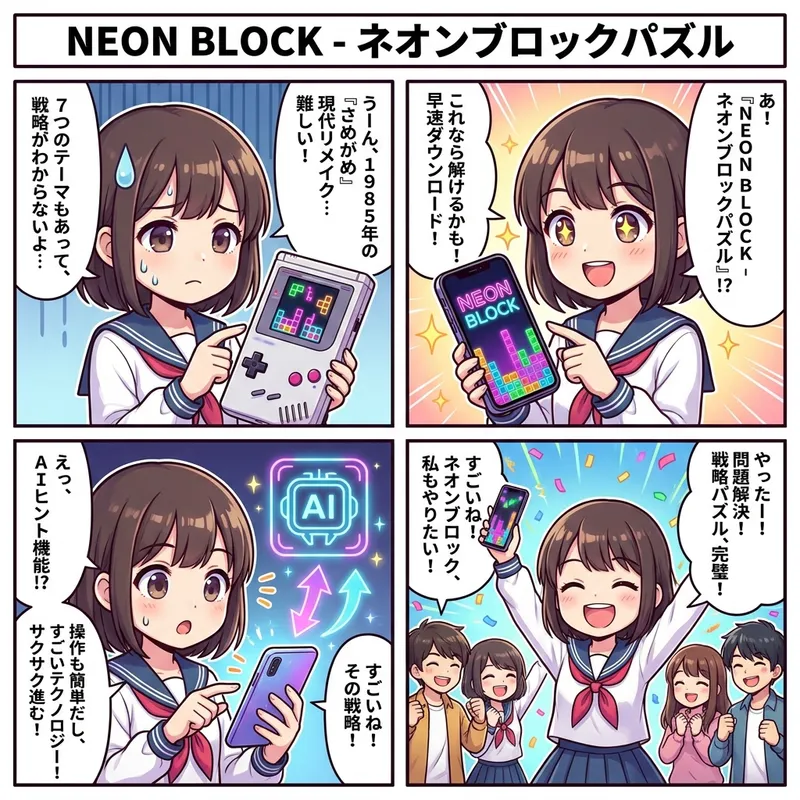 NEON BLOCK - ネオンブロックパズル の画面 2