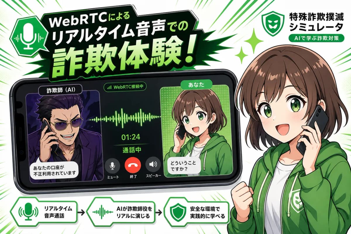特殊詐欺撲滅シミュレータ — AIで学ぶ詐欺対策 の画面 4