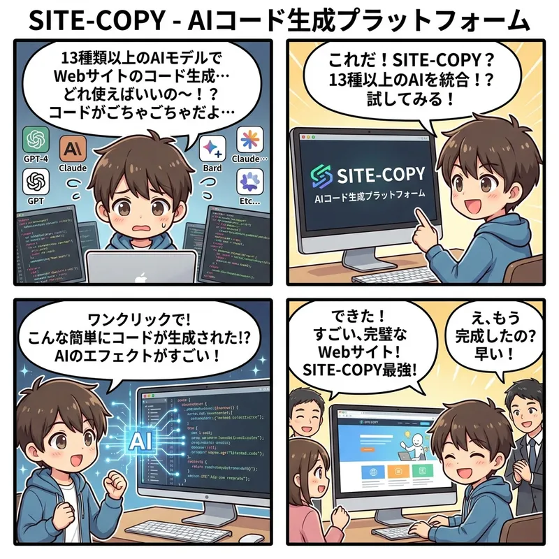 SITE-COPY - AIコード生成プラットフォーム の画面 2