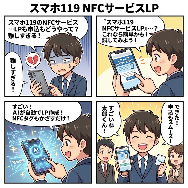 スマホ119 NFCサービスLP の画面 2