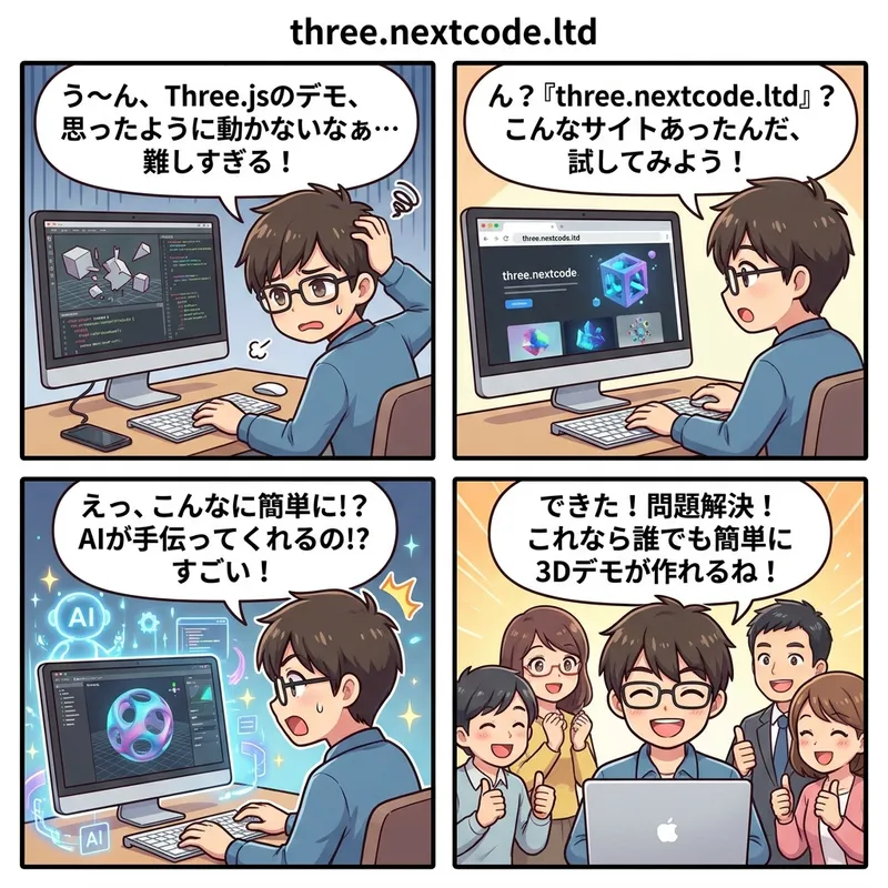 three.nextcode.ltd の画面 2