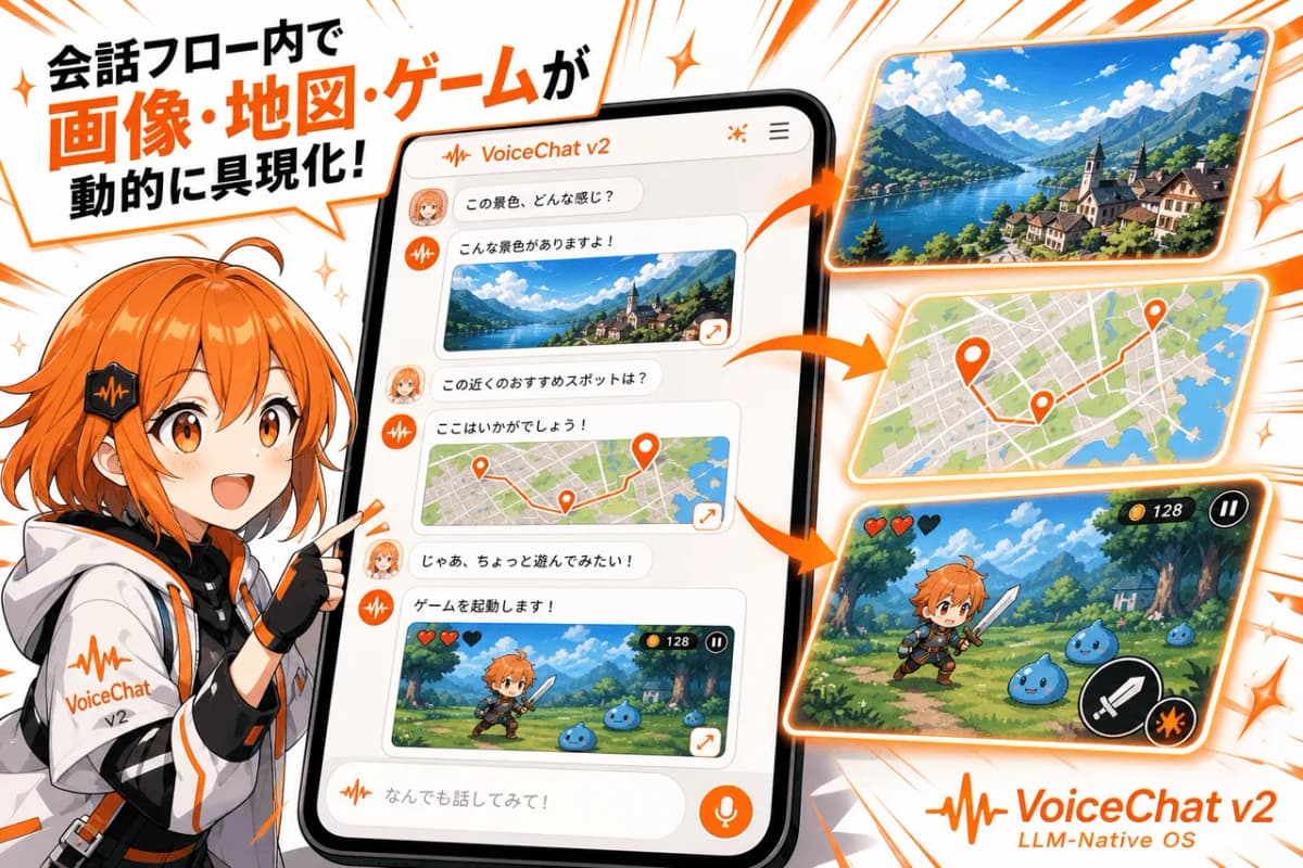 会話フロー内で画像・地図・ゲームが動的に具現化
