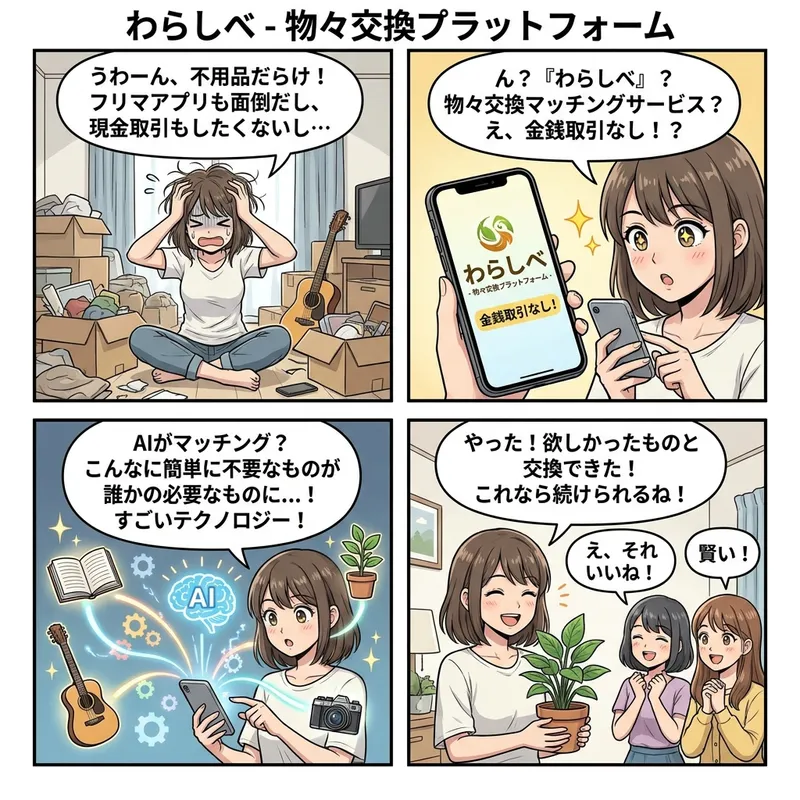 わらしべ - 物々交換プラットフォーム の画面 2