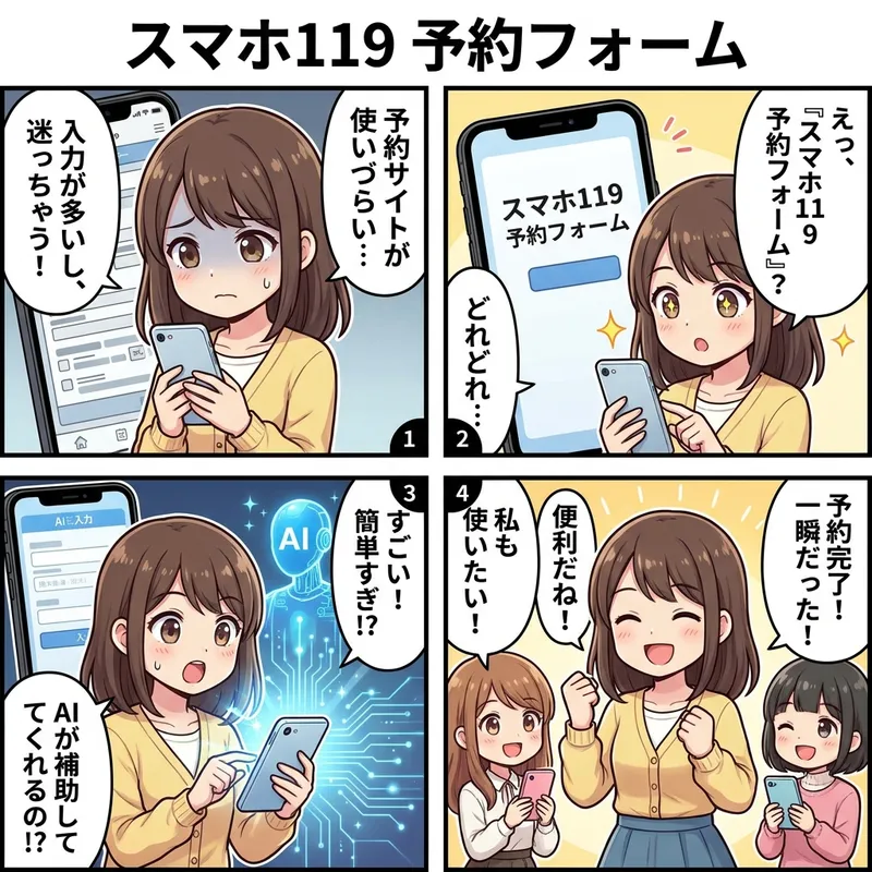 スマホ119 予約フォーム の画面 2